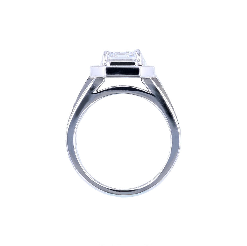 18K Yellow Gold Halo Engagement Ring