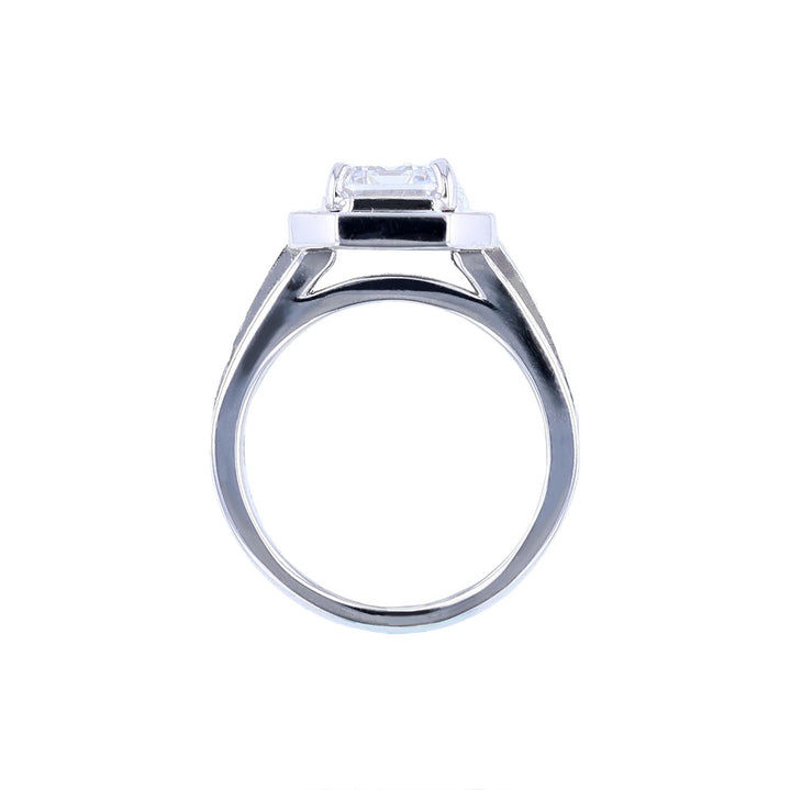 18K Yellow Gold Halo Engagement Ring