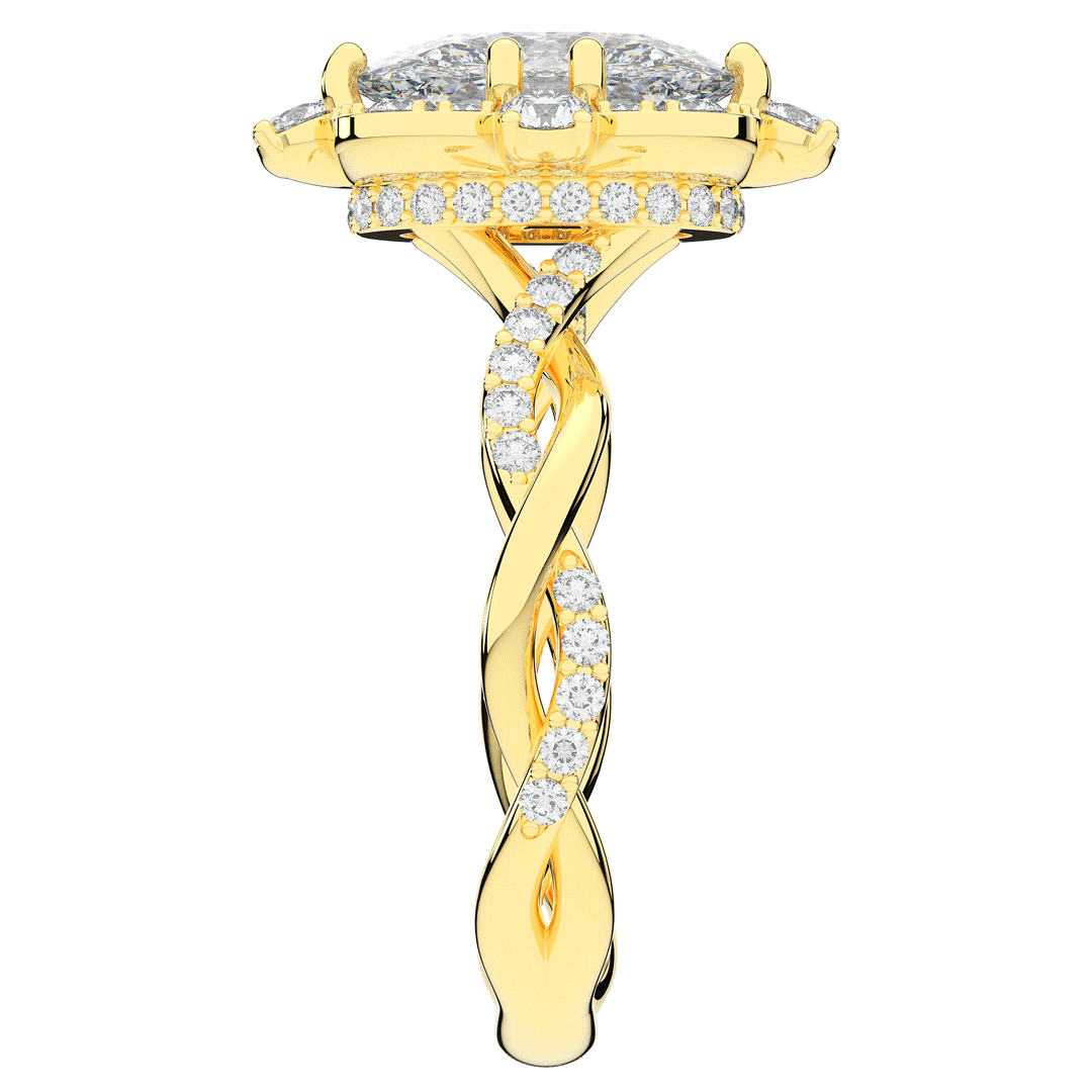 2.70CT.TW OVAL LAB DIAMOND HALO ENGAGEMENT RING - Nazarelle