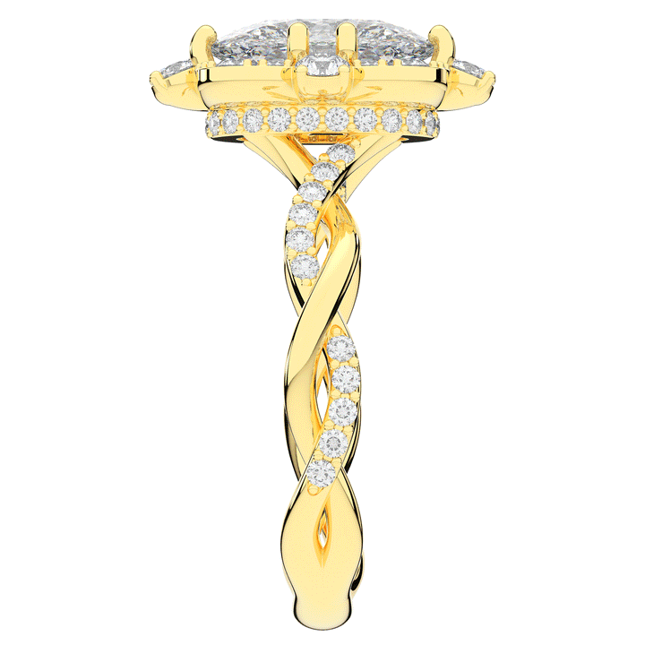 2.70CT.TW OVAL LAB DIAMOND HALO ENGAGEMENT RING - Nazarelle