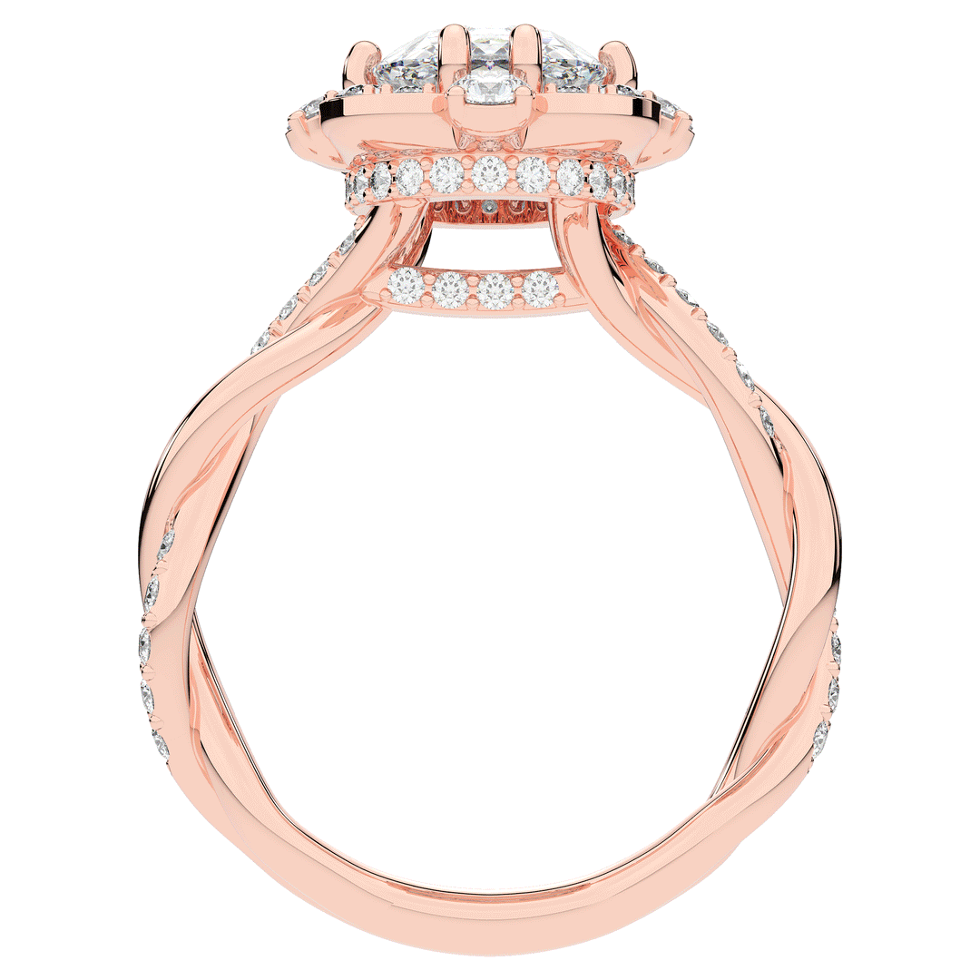 2.70CT.TW OVAL LAB DIAMOND HALO ENGAGEMENT RING - Nazarelle