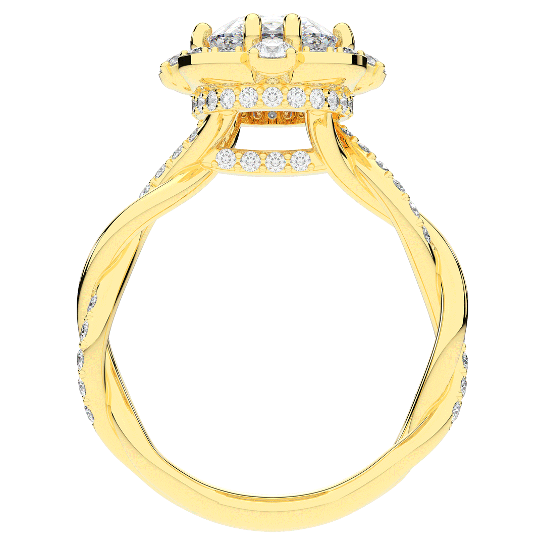 2.70CT.TW OVAL LAB DIAMOND HALO ENGAGEMENT RING - Nazarelle