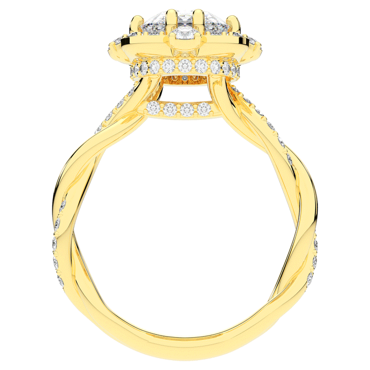 2.70CT.TW OVAL LAB DIAMOND HALO ENGAGEMENT RING - Nazarelle
