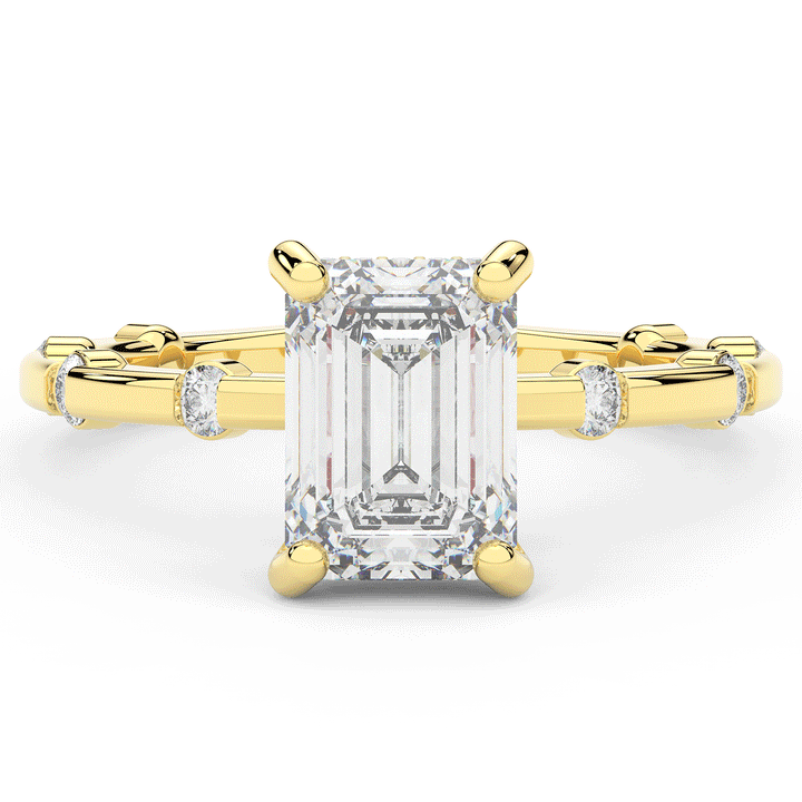2.60CT.TW RADIANT LAB DIAMOND UNDERHALO SOLITAIRE ENGAGEMENT RING - Nazarelle