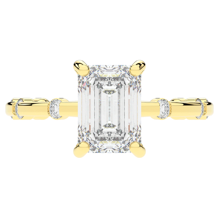 2.60CT.TW RADIANT LAB DIAMOND UNDERHALO SOLITAIRE ENGAGEMENT RING - Nazarelle