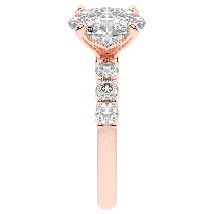 2.60CT.TW OVAL LAB DIAMOND SOLITAIRE ENGAGMENT RING - Nazarelle