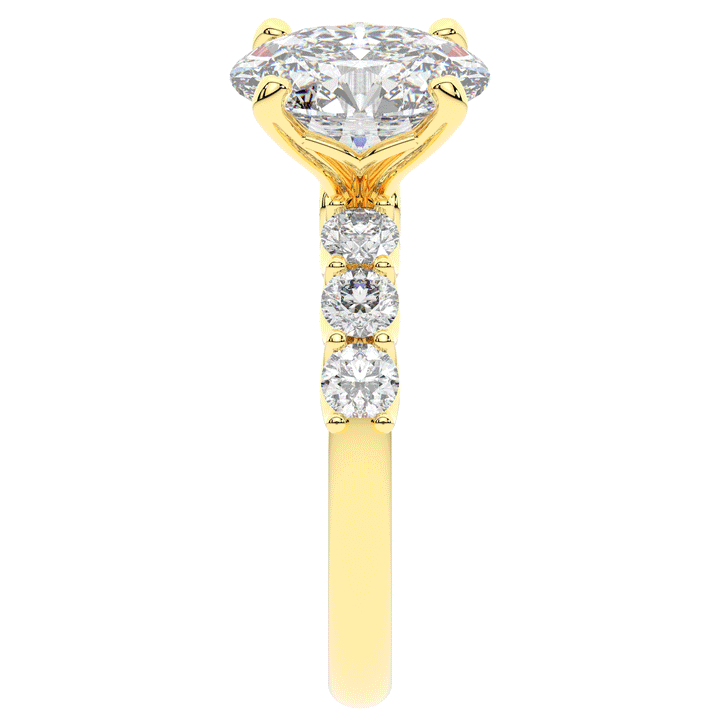 2.60CT.TW OVAL LAB DIAMOND SOLITAIRE ENGAGMENT RING - Nazarelle