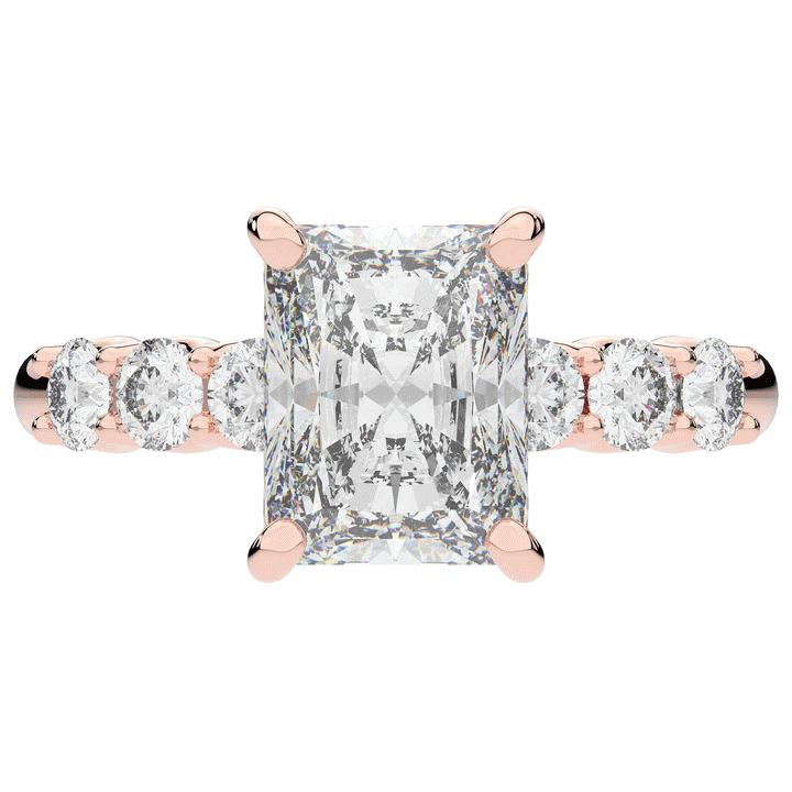 2.60CT.TW RADIANT LAB DIAMOND SOLITAIRE ENGAGEMENT RING - Nazarelle
