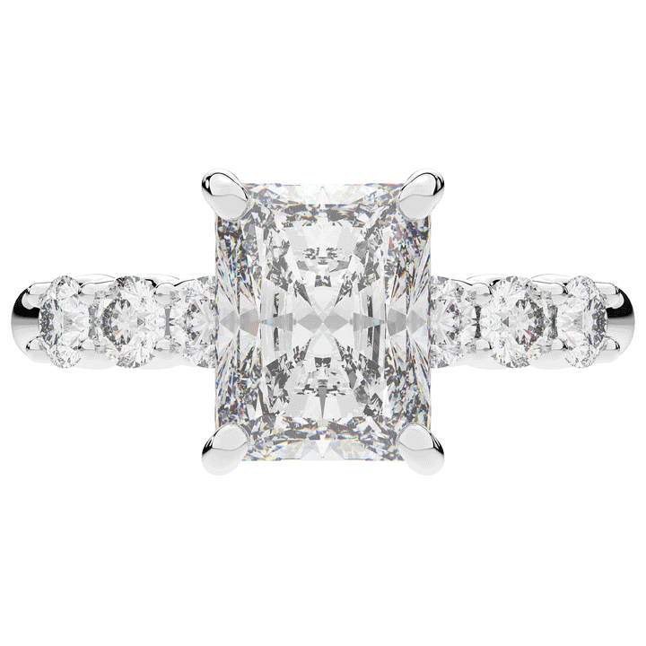 2.60CT.TW RADIANT LAB DIAMOND SOLITAIRE ENGAGEMENT RING - Nazarelle
