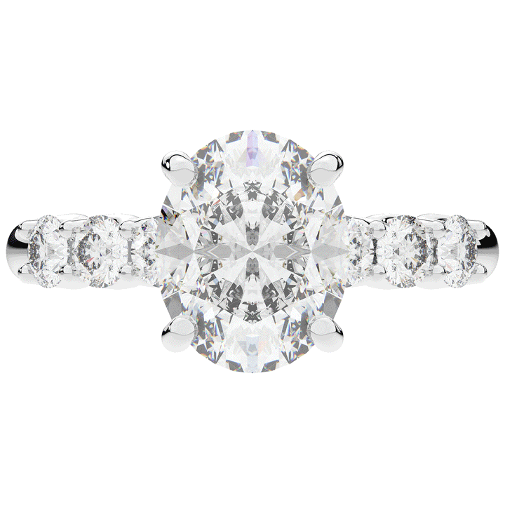 2.60CT.TW OVAL LAB DIAMOND SOLITAIRE ENGAGMENT RING - Nazarelle
