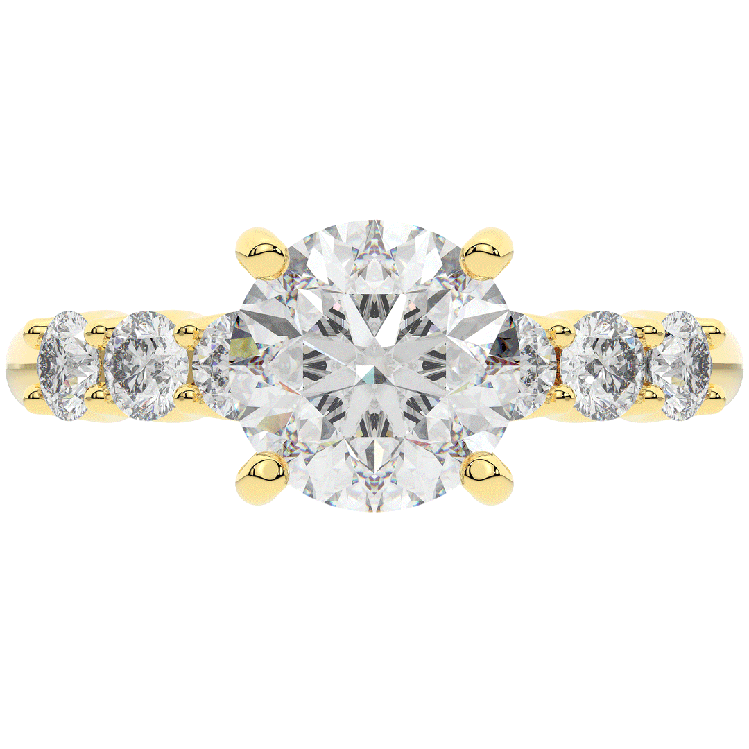 2.60CT.TW ROUND LAB DIAMOND SOLITAIRE ENGAGEMENT RING - Nazarelle