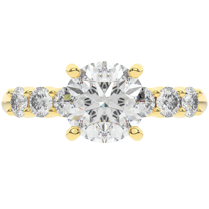 2.60CT.TW ROUND LAB DIAMOND SOLITAIRE ENGAGEMENT RING - Nazarelle