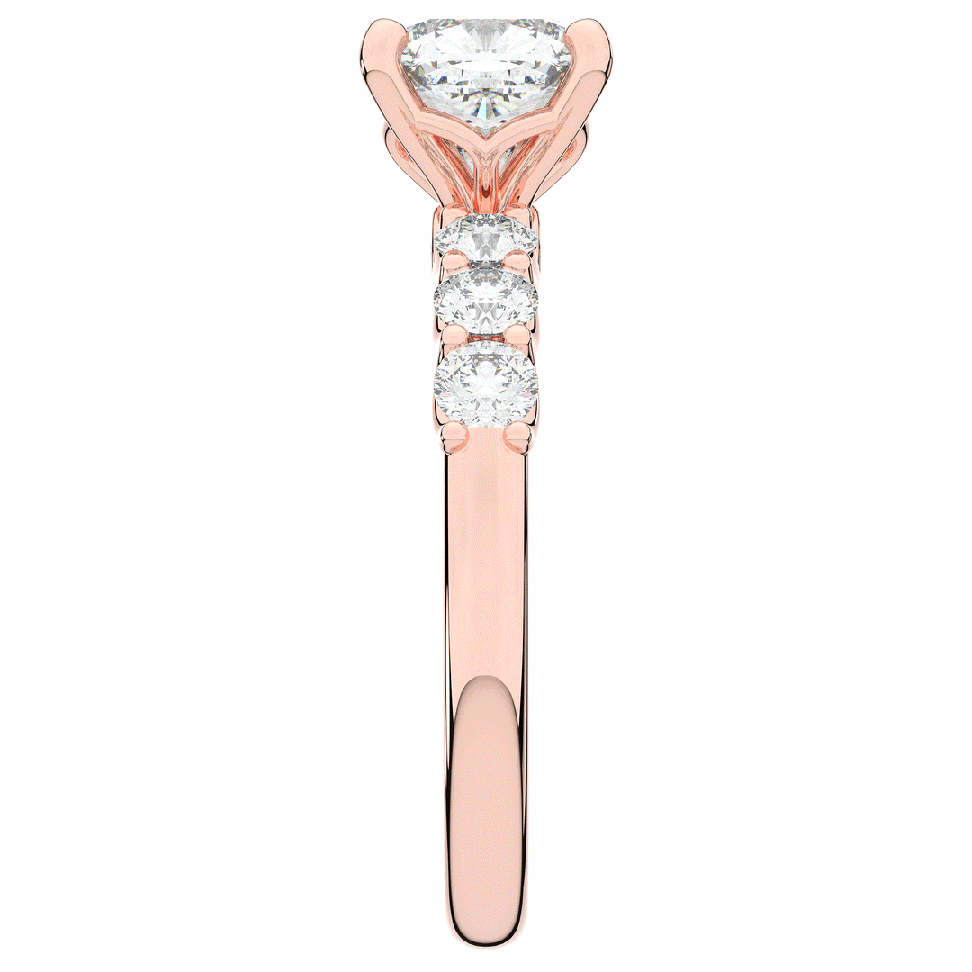 2.60CT.TW CUSHION LAB DIAMOND SOLITAIRE ENGAGEMENT RING - Nazarelle
