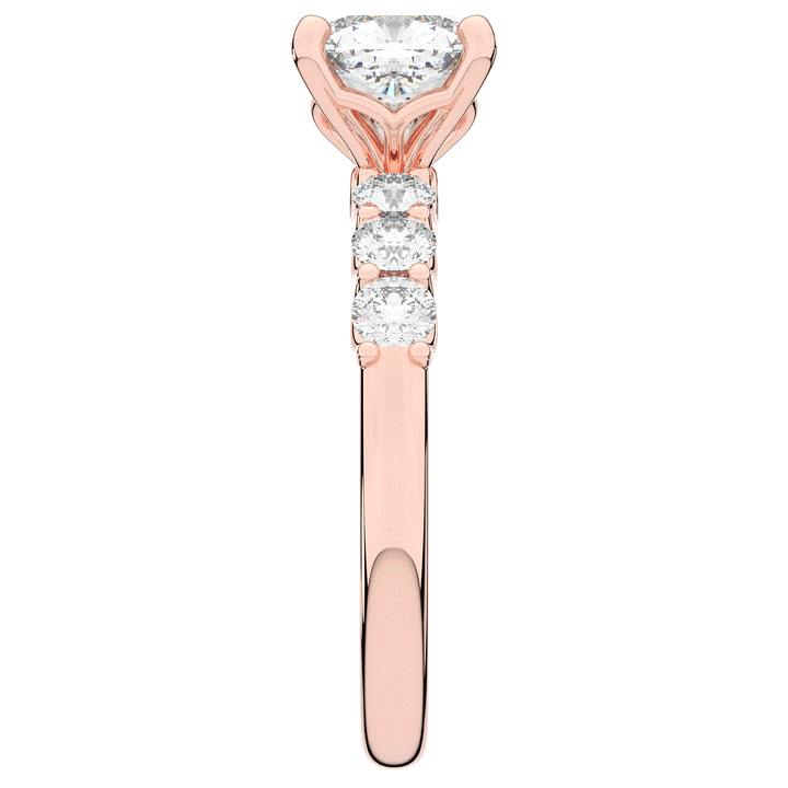 2.60CT.TW CUSHION LAB DIAMOND SOLITAIRE ENGAGEMENT RING - Nazarelle