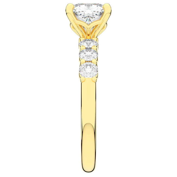 2.60CT.TW CUSHION LAB DIAMOND SOLITAIRE ENGAGEMENT RING - Nazarelle
