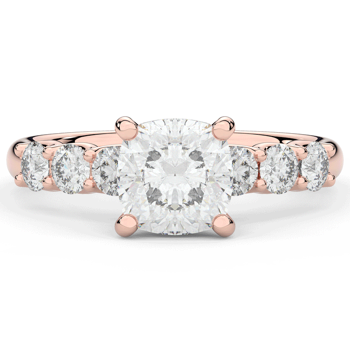 2.60CT.TW CUSHION LAB DIAMOND SOLITAIRE ENGAGEMENT RING - Nazarelle