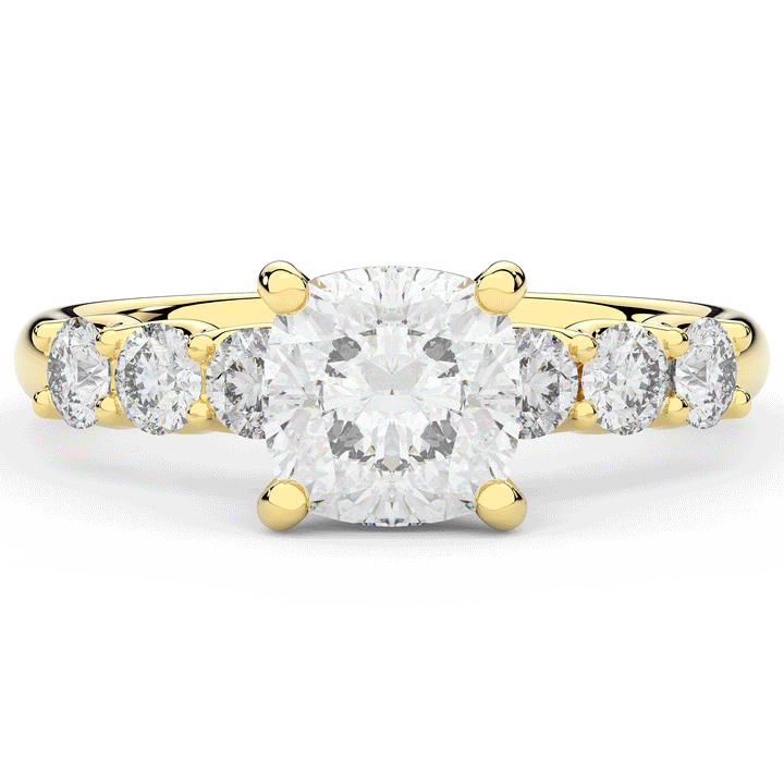 2.60CT.TW CUSHION LAB DIAMOND SOLITAIRE ENGAGEMENT RING - Nazarelle
