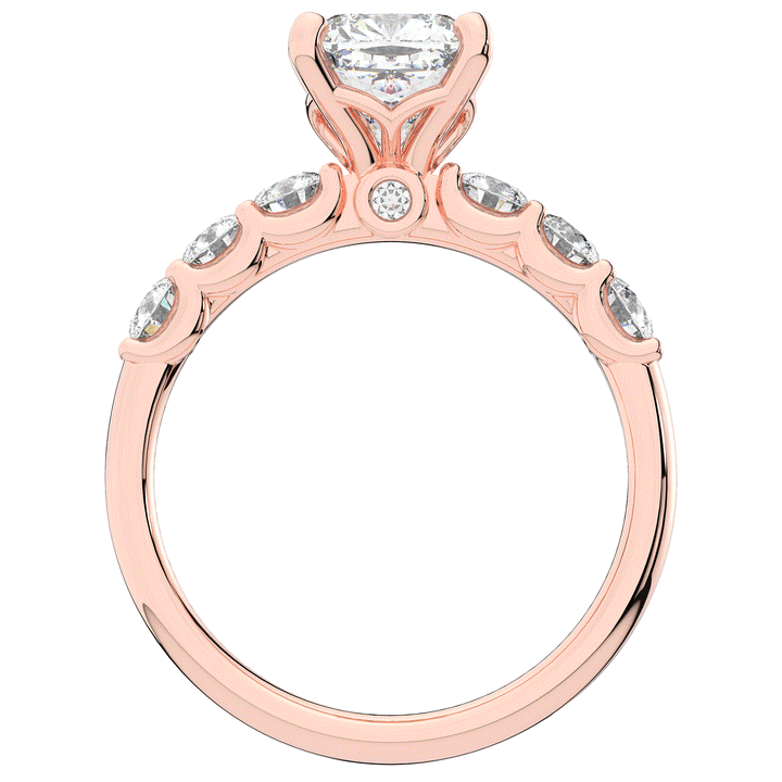 2.60CT.TW CUSHION LAB DIAMOND SOLITAIRE ENGAGEMENT RING - Nazarelle