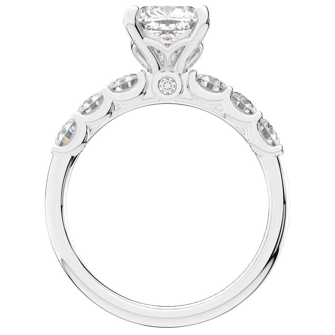 2.60CT.TW CUSHION LAB DIAMOND SOLITAIRE ENGAGEMENT RING - Nazarelle