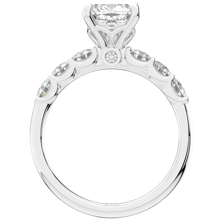 2.60CT.TW CUSHION LAB DIAMOND SOLITAIRE ENGAGEMENT RING - Nazarelle