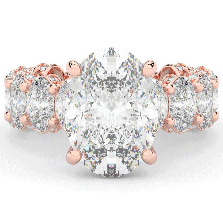 10.90CT.TW OVAL LAB DIAMOND SOLITAIRE ENGAGEMENT RING - Nazarelle