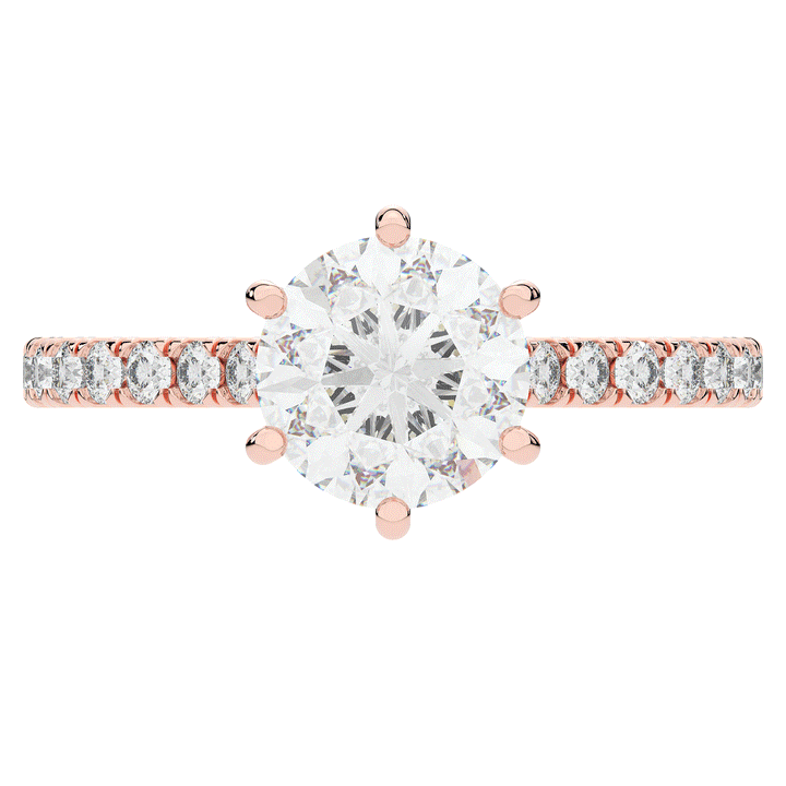 2.00CT.TW ROUND LAB DIAMOND SOLITAIRE ENGAGEMENT RING - Nazarelle