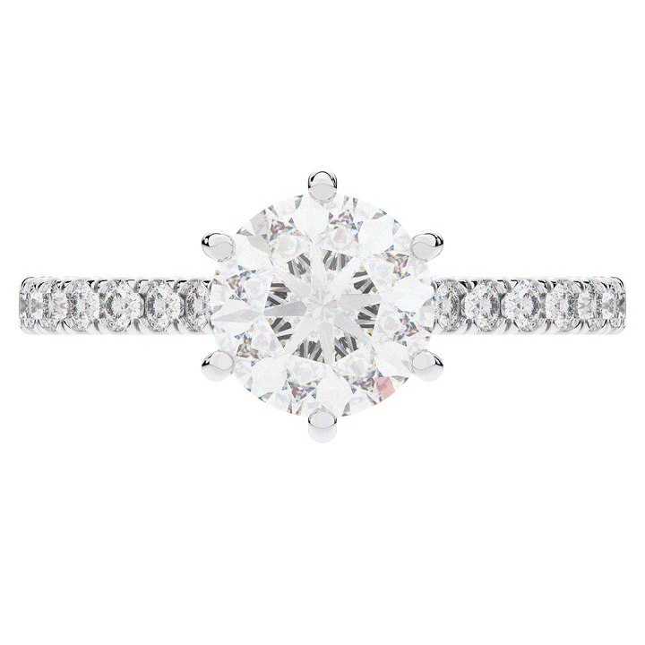 2.00CT.TW ROUND LAB DIAMOND SOLITAIRE ENGAGEMENT RING - Nazarelle