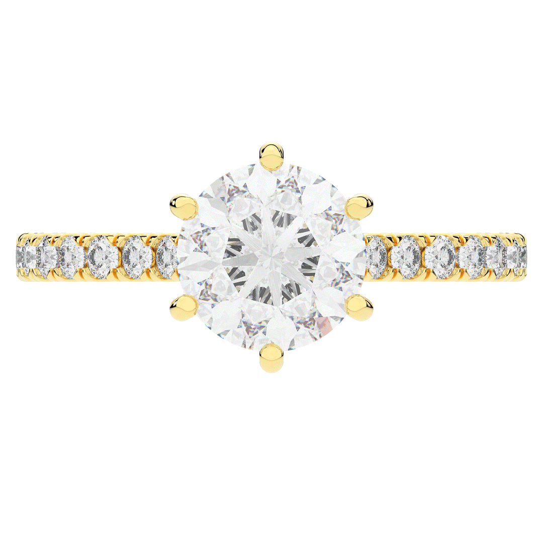 2.00CT.TW ROUND LAB DIAMOND SOLITAIRE ENGAGEMENT RING - Nazarelle
