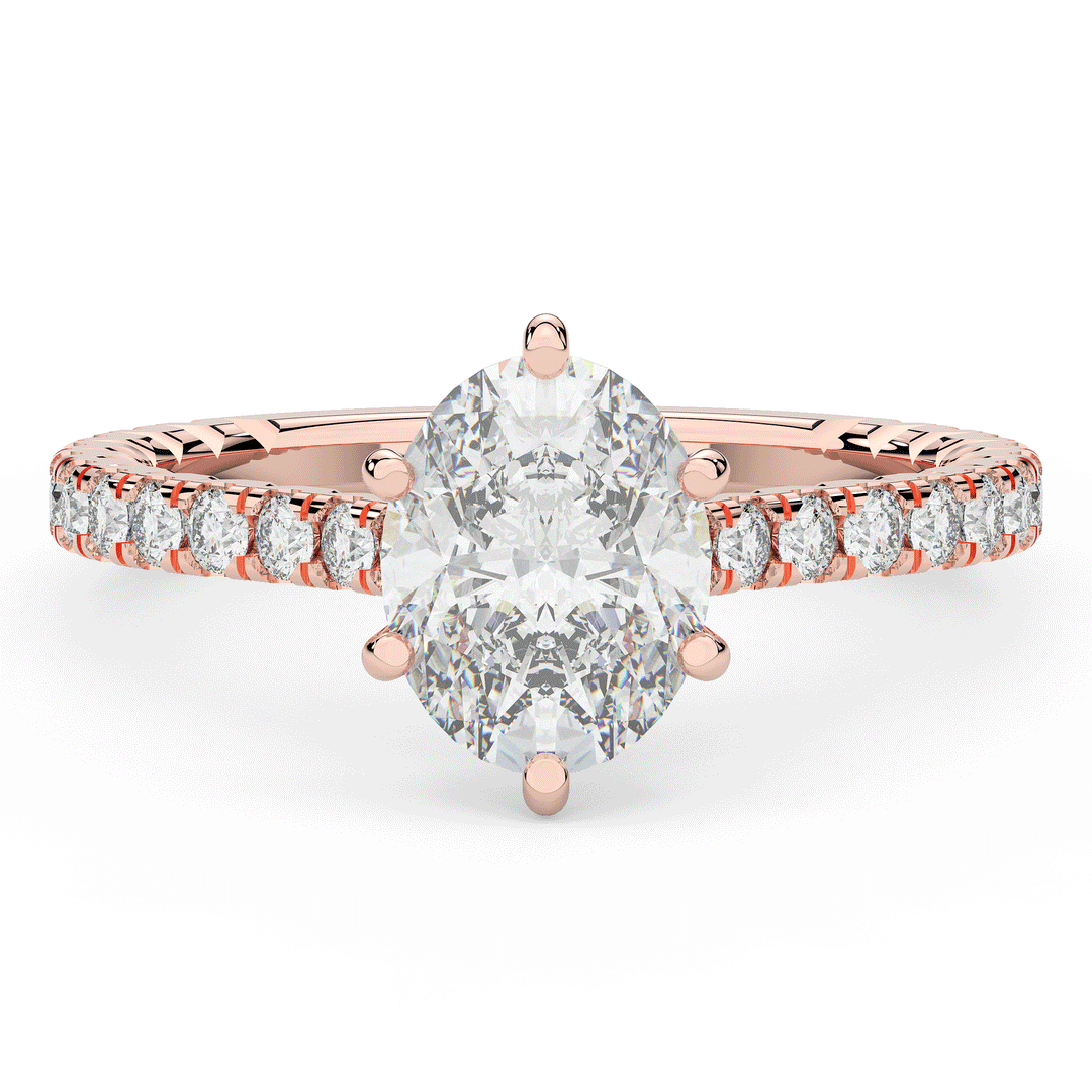 2.00CT.TW OVAL LAB DIAMOND SOLITAIRE ENGAGEMENT RING - Nazarelle
