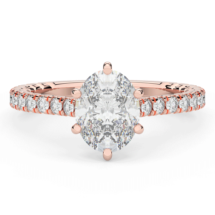 2.00CT.TW OVAL LAB DIAMOND SOLITAIRE ENGAGEMENT RING - Nazarelle