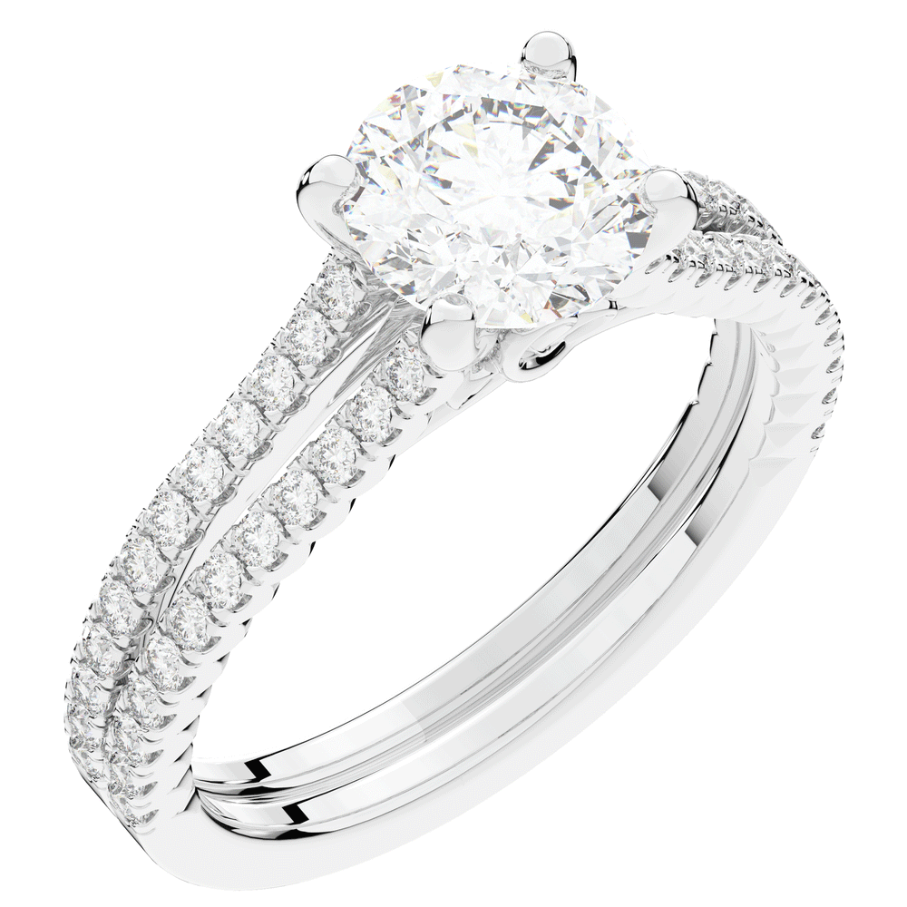 1.90CT.TW ROUND LAB DIAMOND SOLITAIRE ENGAGEMENT RING - Nazarelle