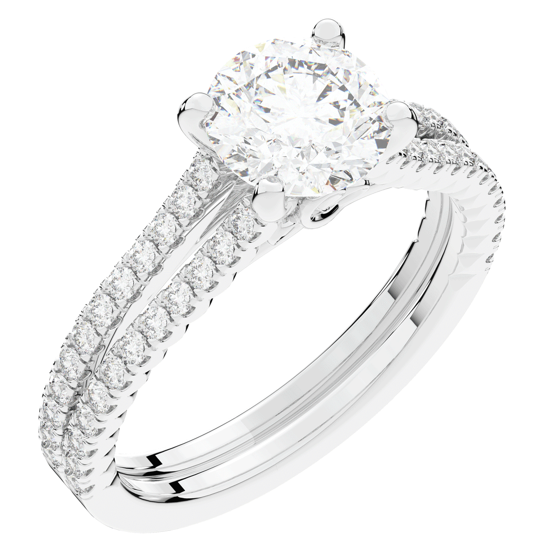 1.90CT.TW ROUND LAB DIAMOND SOLITAIRE ENGAGEMENT RING - Nazarelle