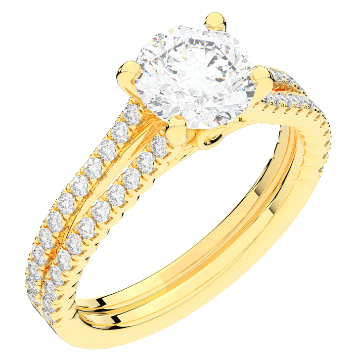 1.90CT.TW ROUND LAB DIAMOND SOLITAIRE ENGAGEMENT RING - Nazarelle