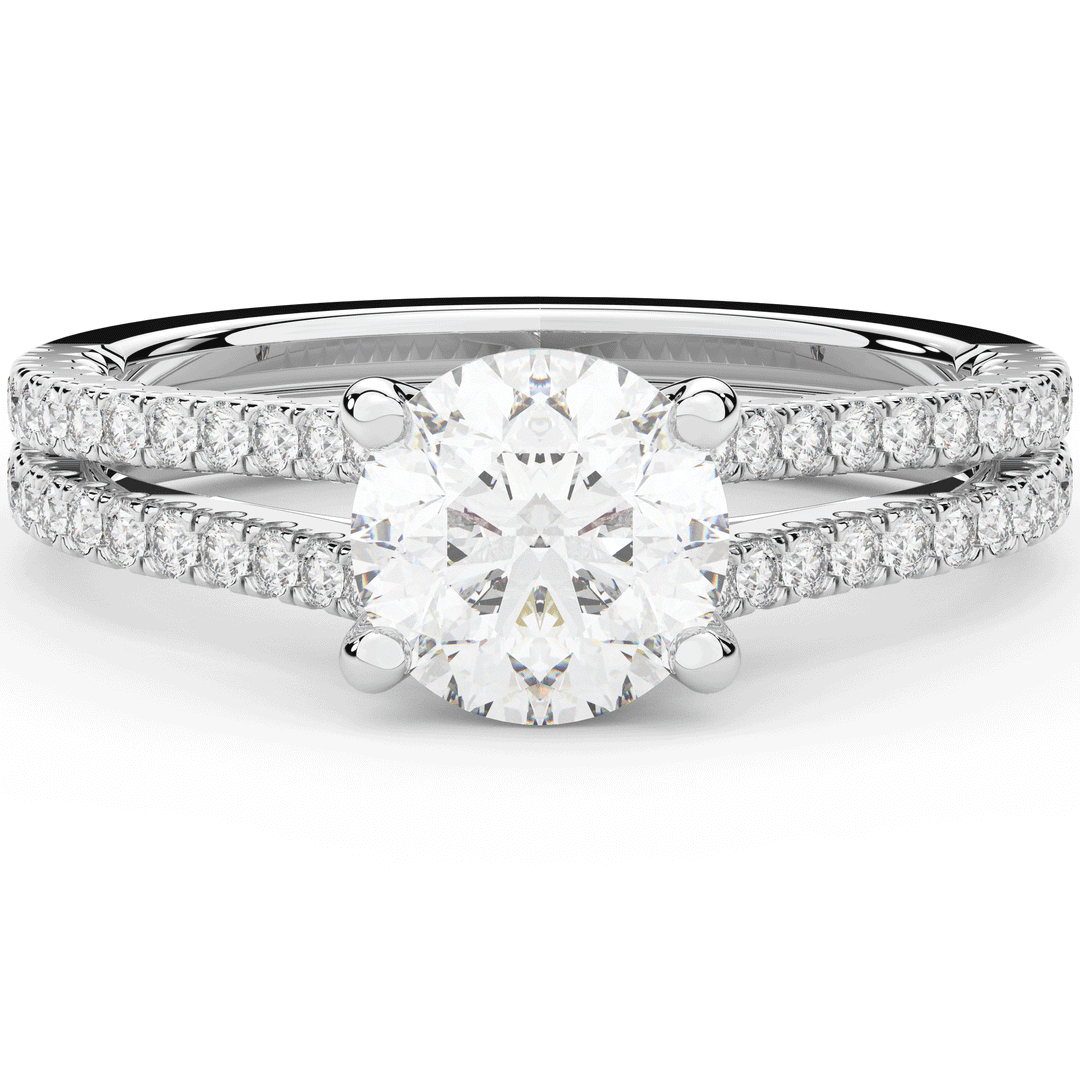 1.90CT.TW ROUND LAB DIAMOND SOLITAIRE ENGAGEMENT RING - Nazarelle