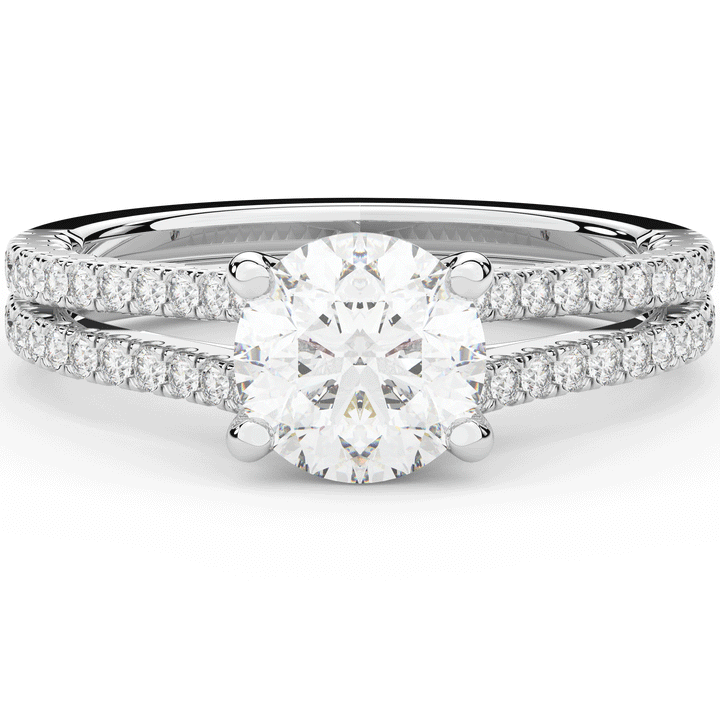 1.90CT.TW ROUND LAB DIAMOND SOLITAIRE ENGAGEMENT RING - Nazarelle