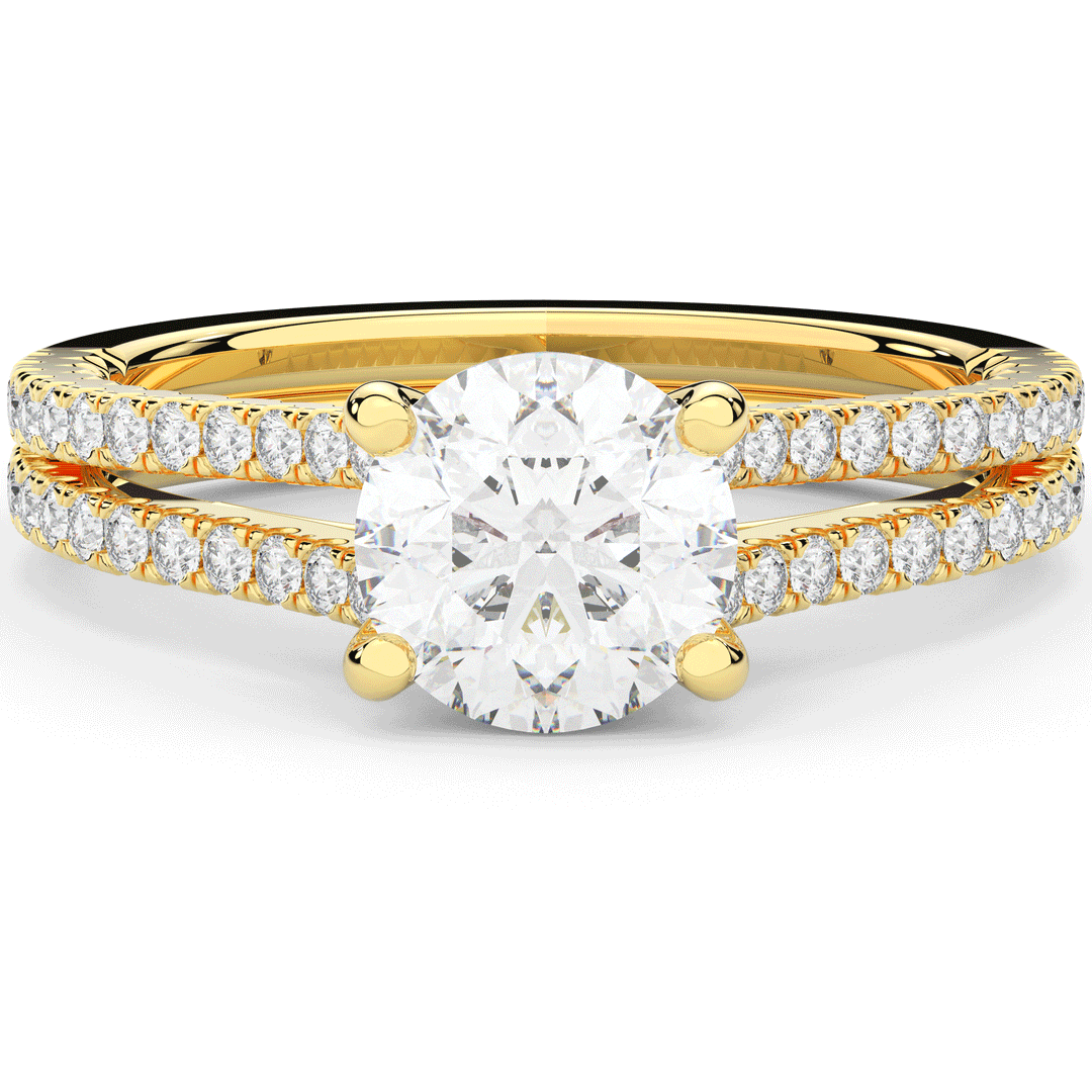1.90CT.TW ROUND LAB DIAMOND SOLITAIRE ENGAGEMENT RING - Nazarelle