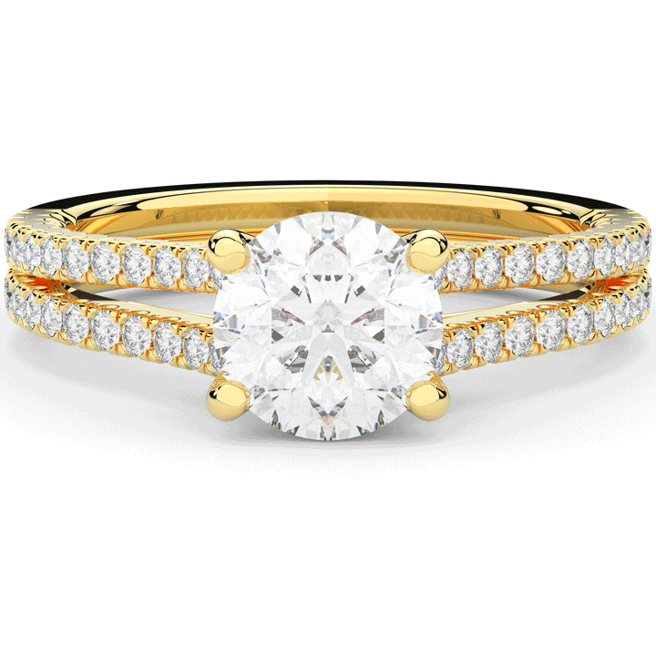 1.90CT.TW ROUND LAB DIAMOND SOLITAIRE ENGAGEMENT RING - Nazarelle