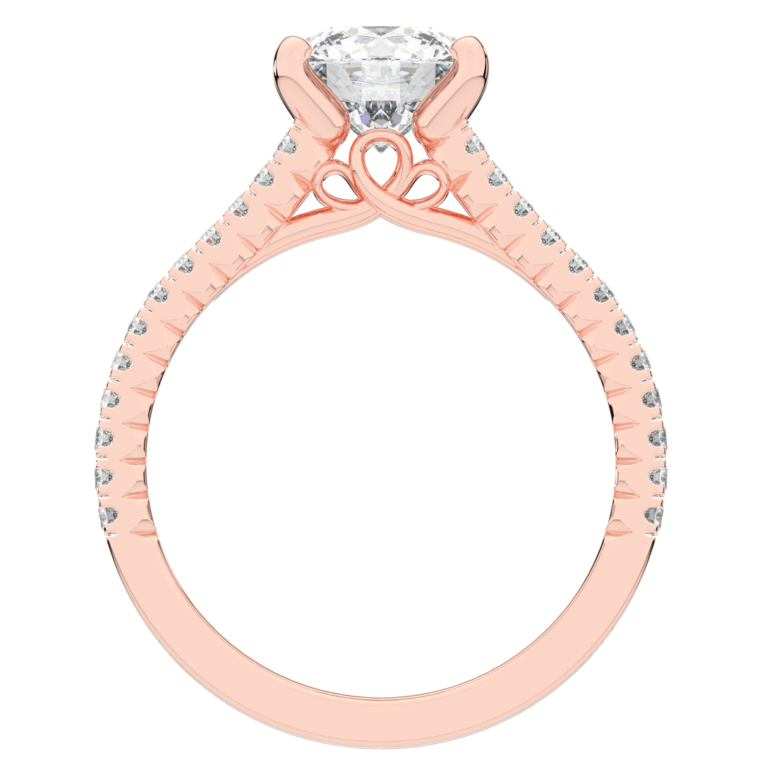 1.90CT.TW ROUND LAB DIAMOND SOLITAIRE ENGAGEMENT RING - Nazarelle