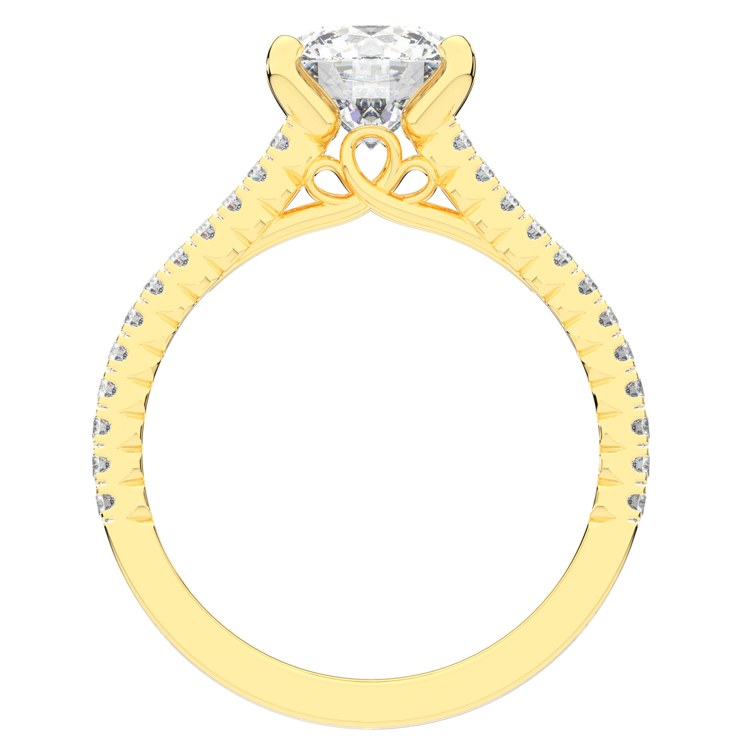 1.90CT.TW ROUND LAB DIAMOND SOLITAIRE ENGAGEMENT RING - Nazarelle