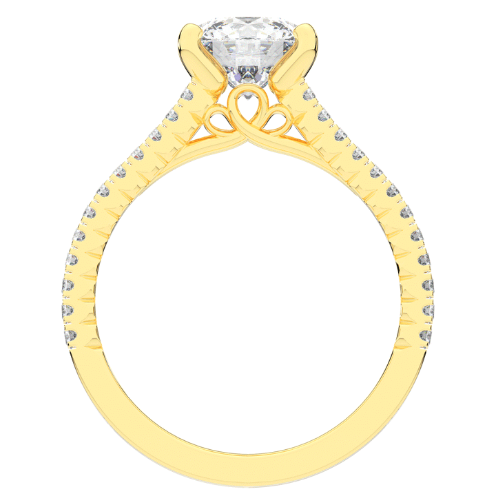 1.90CT.TW ROUND LAB DIAMOND SOLITAIRE ENGAGEMENT RING - Nazarelle