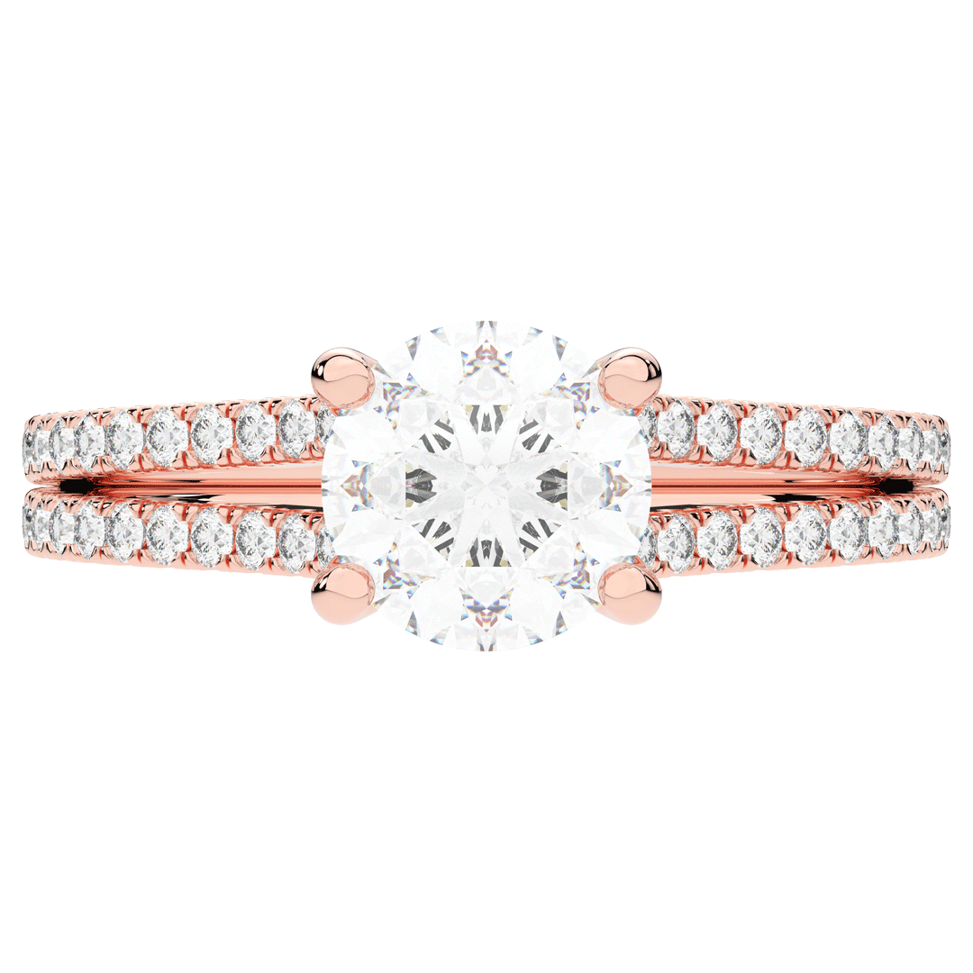 1.90CT.TW ROUND LAB DIAMOND SOLITAIRE ENGAGEMENT RING - Nazarelle