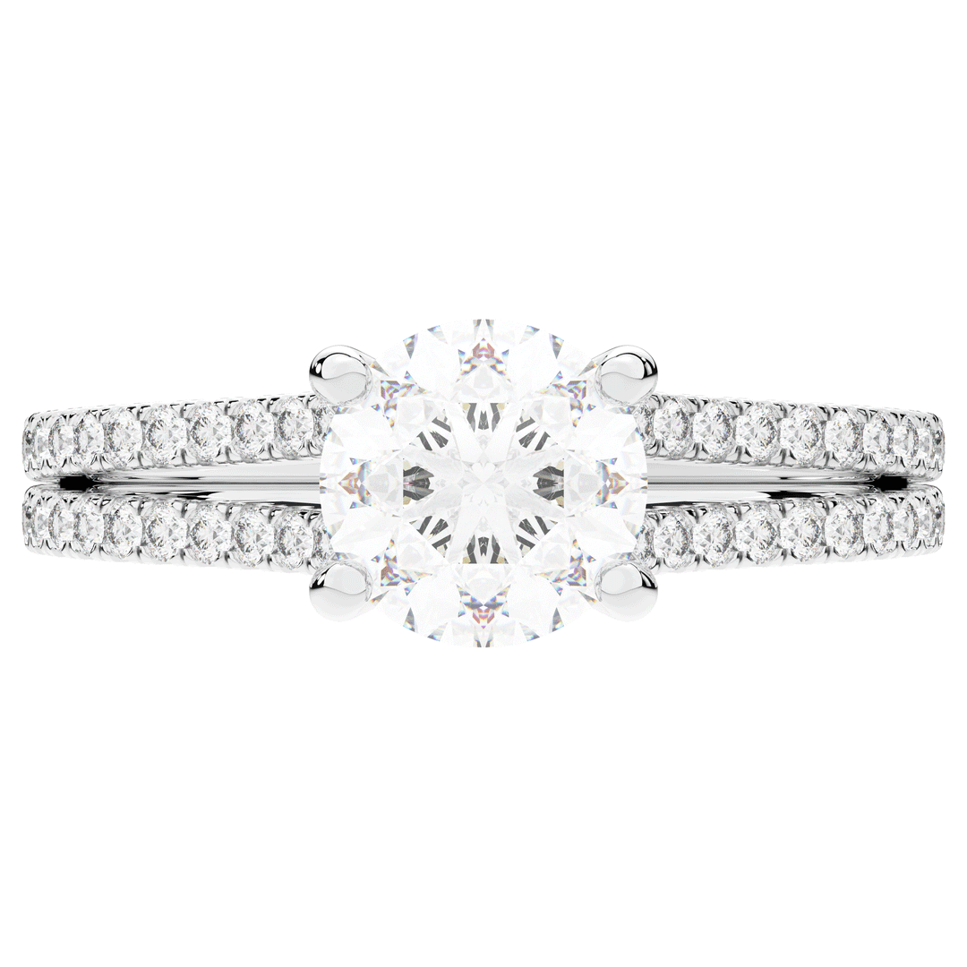 1.90CT.TW ROUND LAB DIAMOND SOLITAIRE ENGAGEMENT RING - Nazarelle