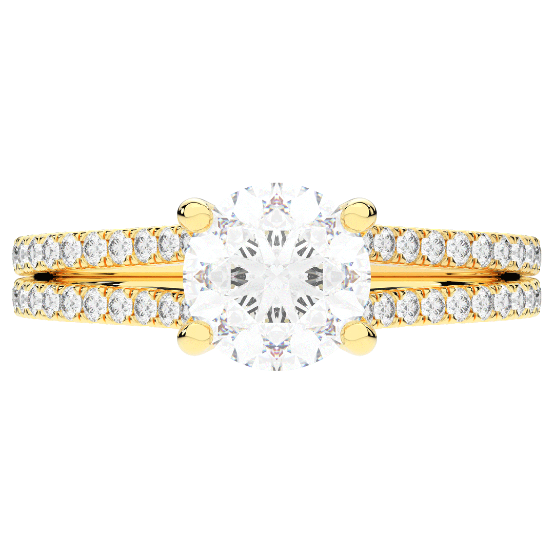 1.90CT.TW ROUND LAB DIAMOND SOLITAIRE ENGAGEMENT RING - Nazarelle