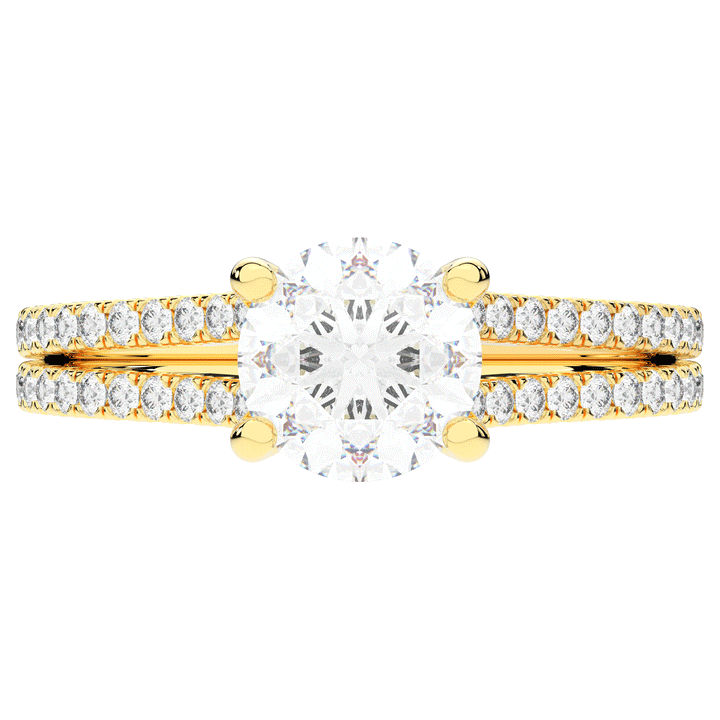 1.90CT.TW ROUND LAB DIAMOND SOLITAIRE ENGAGEMENT RING - Nazarelle