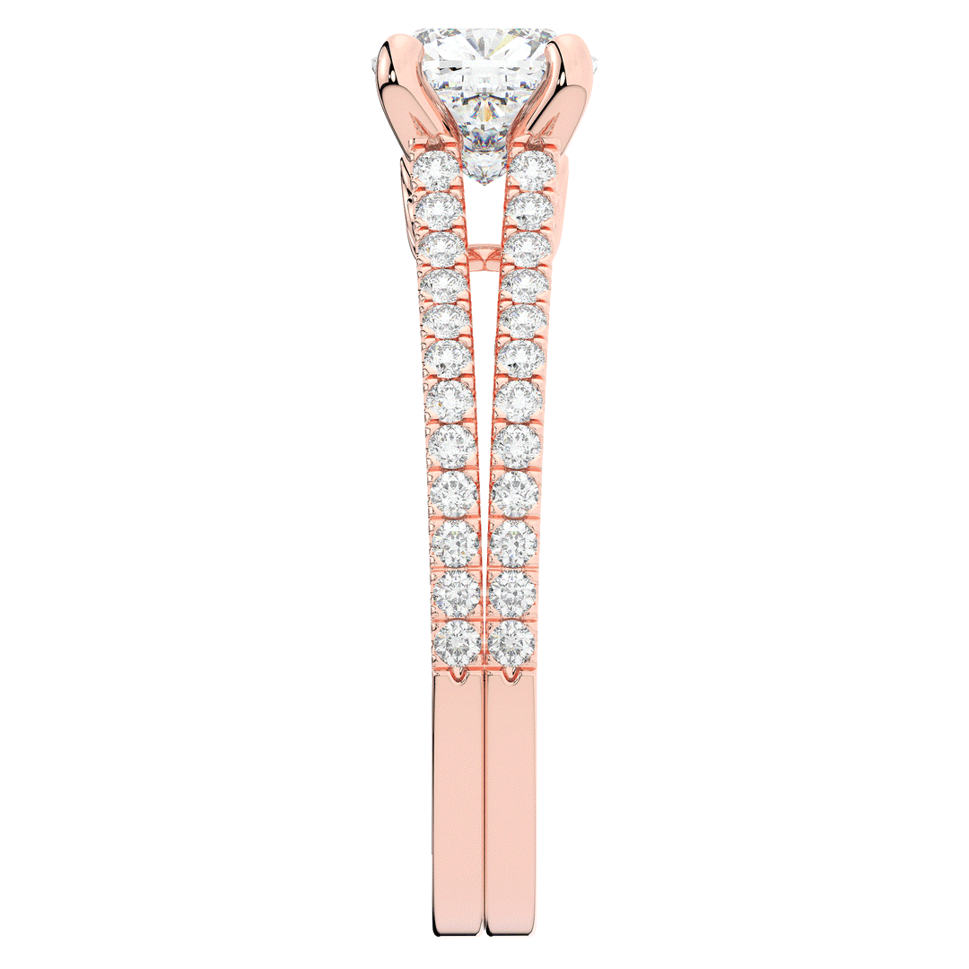 1.90CT.TW CUSHION LAB DIAMOND SOLITAIRE ENGAGEMENT RING - Nazarelle