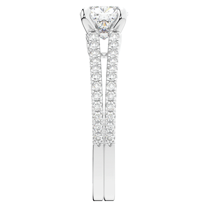 1.90CT.TW CUSHION LAB DIAMOND SOLITAIRE ENGAGEMENT RING - Nazarelle