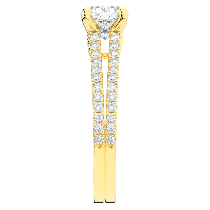 1.90CT.TW CUSHION LAB DIAMOND SOLITAIRE ENGAGEMENT RING - Nazarelle