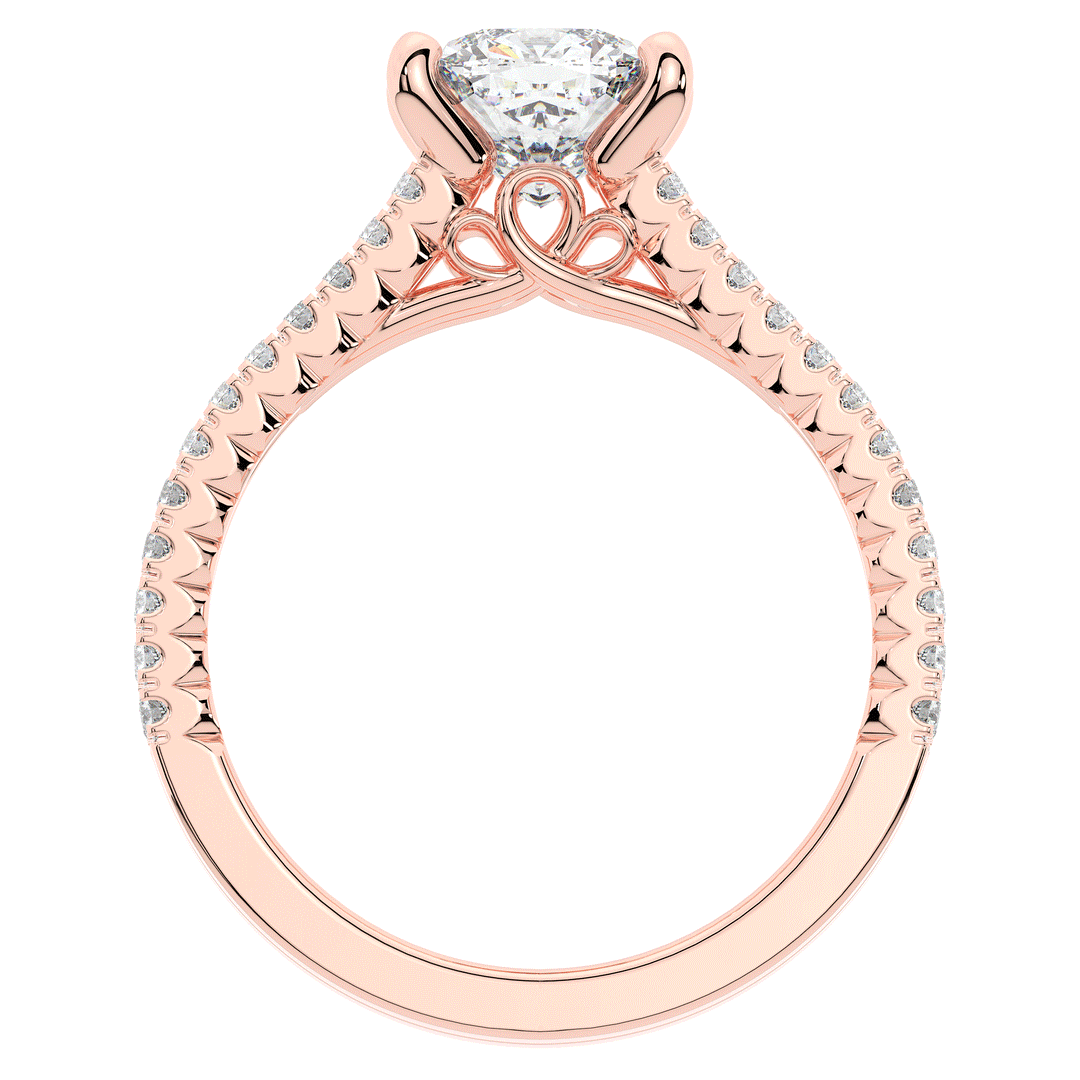 1.90CT.TW CUSHION LAB DIAMOND SOLITAIRE ENGAGEMENT RING - Nazarelle