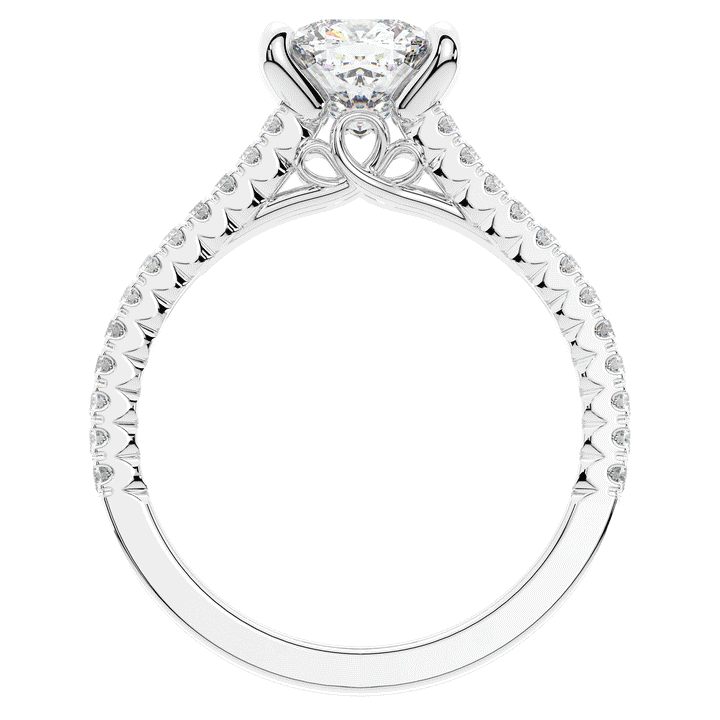 1.90CT.TW CUSHION LAB DIAMOND SOLITAIRE ENGAGEMENT RING - Nazarelle