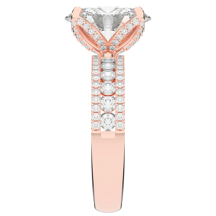 3.95CT.TW OVAL LAB DIAMOND SOLITAIRE ENGAGEMENT RING - Nazarelle